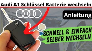 Audi A1 Schlüssel Batterie wechseln Anleitung  so einfach gehts [upl. by Ok]