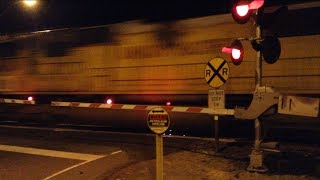 Union Pacific 7756 Freight Train at Athens Avenue Railroad Crossing High Speed Lincoln Ca [upl. by Linetta105]