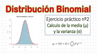 Distribución Binomial  Media y Varianza  Ejercicio resuelto [upl. by Ahselrac]