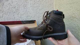 👀🐺🥾Wolverine Mens Floorhand Waterproof 6quot SteelToe Work Boot🥾🐺👀SHOES IN HAND  REVIEW 😱🖐️👌 [upl. by Ardnik261]