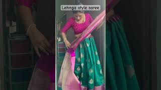 Saree lehenga  sareelehenghastyle sareedrape grwm indianwear viral shorts [upl. by Surazal]