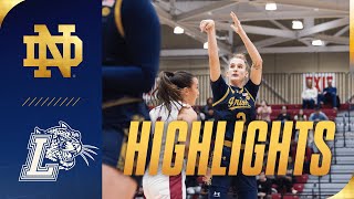 15 Treys Lead Irish Past Leopards  Highlights vs Lafayette  Notre Dame Womens Basketball [upl. by Dawes]