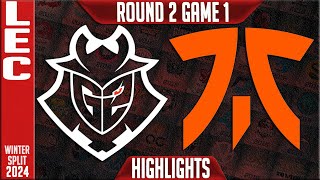 G2 vs FNC Highlights Game 1  LEC Winter 2024 Playoffs Upper Round 2  G2 Esports vs Fnatic G1 [upl. by Wardlaw962]