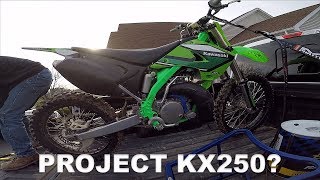 HIS NEW KX250 2 STROKE PROJECT [upl. by Aihtennek660]