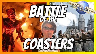 Battle of the Rides Coasters at Universal Studios Hollywood  Vlog [upl. by Elliot]