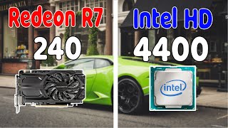 Redeon R7 240 VS Intel HD 4400 Graphics Comparison GTA V Benchmark [upl. by Rraval]