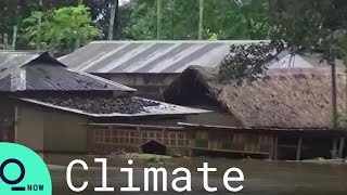 Heavy Rain Floods Indias Assam and Other Areas [upl. by Trojan624]