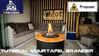 Tutorial vuurtafel en barbecue branders maken DIY propane firepit [upl. by Akkina921]