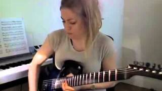 amazing chick guitar player [upl. by Animlehliw]