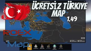 Ets 2 Roextended Free 149 ÜCRETSİZ TÜRKİYE HARİTASI ROEX MAP [upl. by Yenolem]