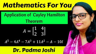 Cayley hamilton theorem for the matrix  Cayley hamilton theorem Application  linear polynomial [upl. by Acenes]