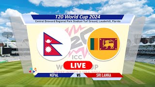 🔴Nep vs Sl Live  23rd Match  Nepal vs Sri Lanka Live Cricket Match Today T20 World Cup cricket [upl. by Ecilahc]