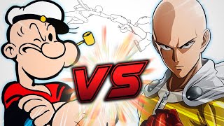 Popeye VS Saitama One Punch Man in a DEATH BATTLE animation [upl. by Nitsruk]