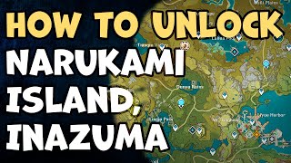 How to Unlock Narukami Island Inazuma Underwater Teleport Waypoint Genshin Impact [upl. by Berlyn]