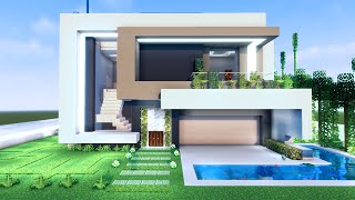 Minecraft  Como fazer uma Casa Moderna MANYACRAFT [upl. by Aikin]