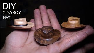 Wooden hat for finger  Very small cowboy hat DIY 🤠 have fun😉 [upl. by Gayla910]