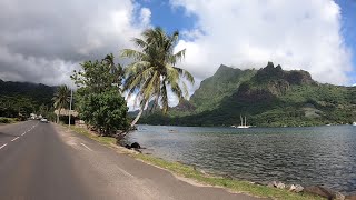 Driving Moorea French Polynesia 4K No Edit No Music [upl. by Nagud]