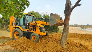 Beautiful Place Working JCB 3DX With Many Tractor🌴JCB 3DX Working In River Area🌴 JCB Working Cartoon [upl. by Julieta]