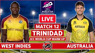 ICC T20 World Cup Warm Up Live Australia vs West Indies Live  AUS vs WI Live Scores amp Commentary [upl. by Odicalp]