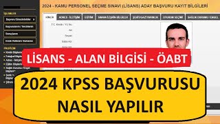 2024 KPSS BAŞVURUSU NASIL YAPILIR ADIM ADIM ANLATIM [upl. by Cleon]