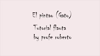 El pintao gato tutoria de flauta by Profe roberto [upl. by Pember814]