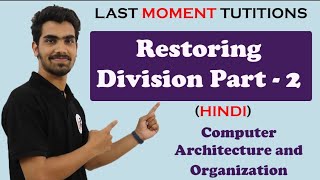 Restoring Division Part 02 in Hindi  COA  Computer Organization and Architecture Lectures [upl. by Ludwig]