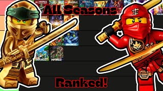 Ninjago all Seasons ranked BEST TO WORST [upl. by Sapers]