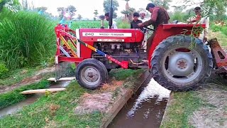 Tractor video  Massey Ferguson Tractor Dangerous crossing [upl. by Pearse]