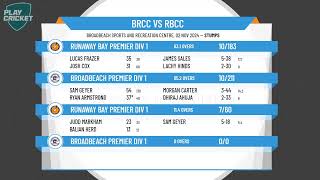 Broadbeach Premier Div 1 v Runaway Bay Premier Div 1 [upl. by Fesuoy]