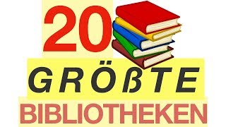 20 GRÖßTE Bibliotheken der Welt 🌍🧠📚 [upl. by Srednas759]