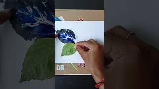 leaf 🌿 art easy butterfly 🦋 drawing 😍😱 art artdrawing hack easydrawing shorts [upl. by Heydon827]