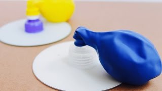 Science experiment How to make a CD balloon hovercraft [upl. by Myke]