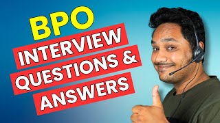 Bpo Interview Questions And Answers For Freshers  Call Center Job Interview [upl. by Ammamaria]