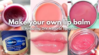 6 easy homemade Lip Balm to get soft Pink Lips faster naturally [upl. by Arezzini389]