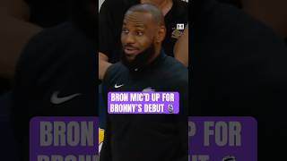 LeBron micd up for Bronnys debut 🗣️ [upl. by Blisse582]