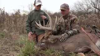 Iowa Deer Hunting Buck With Monster Brow Tines [upl. by Ennovahc489]