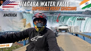 தமிழ்நாடு BIKE IN NIAGARA FALLS CANADA  World Ride Leg 3 Day 28CherryVlogsCV [upl. by Nylorac]