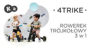 Rowerek 3 w 1 4TRIKE Kinderkraft  Rowerek biegowy  Rowerek trójkołowy  Pchacz [upl. by Hazeghi870]