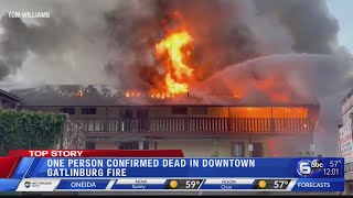 One person confirmed dead in Downtown Gatlinburg fire [upl. by Male]