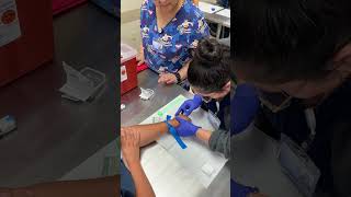 medicalassistant student performs blood draw pimamedical medicalcareers medicalschool [upl. by Adanama]