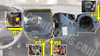 V68 V70 V71 V85 air flow flap position motor Location amp Explanation Volkswagen Golf 4 Skoda Seat [upl. by Cindie]