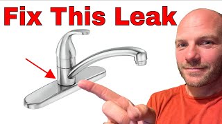 Kitchen Faucet Leaks at the base Easy Fix [upl. by Burd]