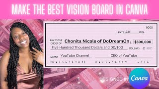 How to make the BEST DIGITAL VISION BOARD in CANVA  Step by Step  Vision Board 2023 [upl. by Rouvin176]