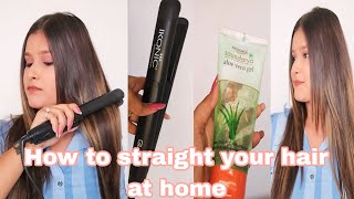 How To Straighten Your Hair At Home  Flat Iron  straightener Use Karne Ka Tarika  Bansimakover [upl. by Shifrah]