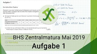 BHS Mathematik Zentralmatura Mai 2019  Aufgabe 1 [upl. by Esinehc258]