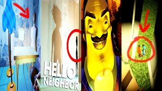 Hello Neighbor Alpha 3 Easter Eggs amp Secrets Ending Gun Key amp more [upl. by Eboh]