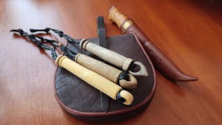 Saami needls case  Scandinavian tradition  bushcraft needls case [upl. by Kalle631]