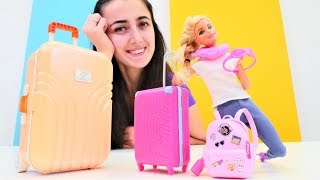 Barbie ile kız videoları Çanta hazırlama oyunları [upl. by Uos]