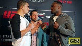 UFC Fight Night Melbourne Media Day Staredowns [upl. by Iramo]