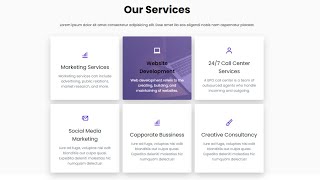 How To Create Responsive Services Section Using HTML and CSS [upl. by Eniamert]